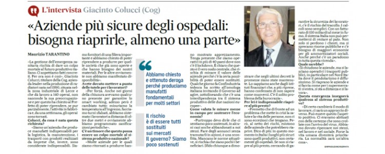 L’intervista Giacinto Colucci (COG srl)